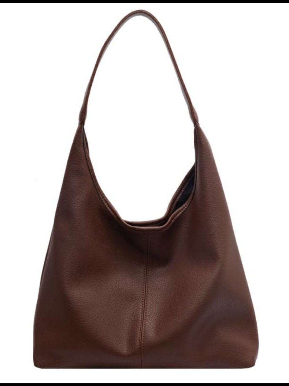 Soft PU Leather Slouchy Hobo Tote Bag 2pc Set Shoulder Purse
